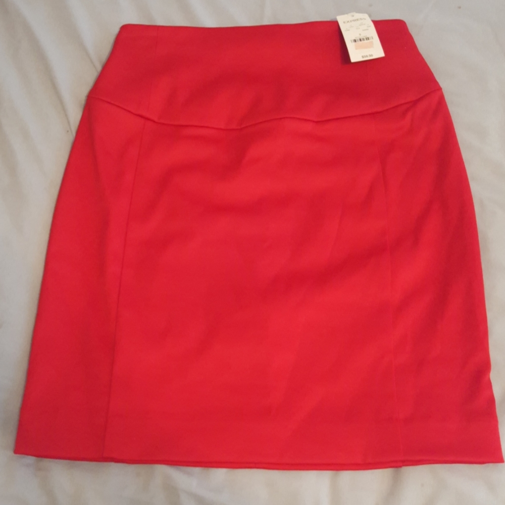 Express red pencil skirt